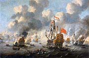 The Dutch Burn Down the English Fleet Before Chatham